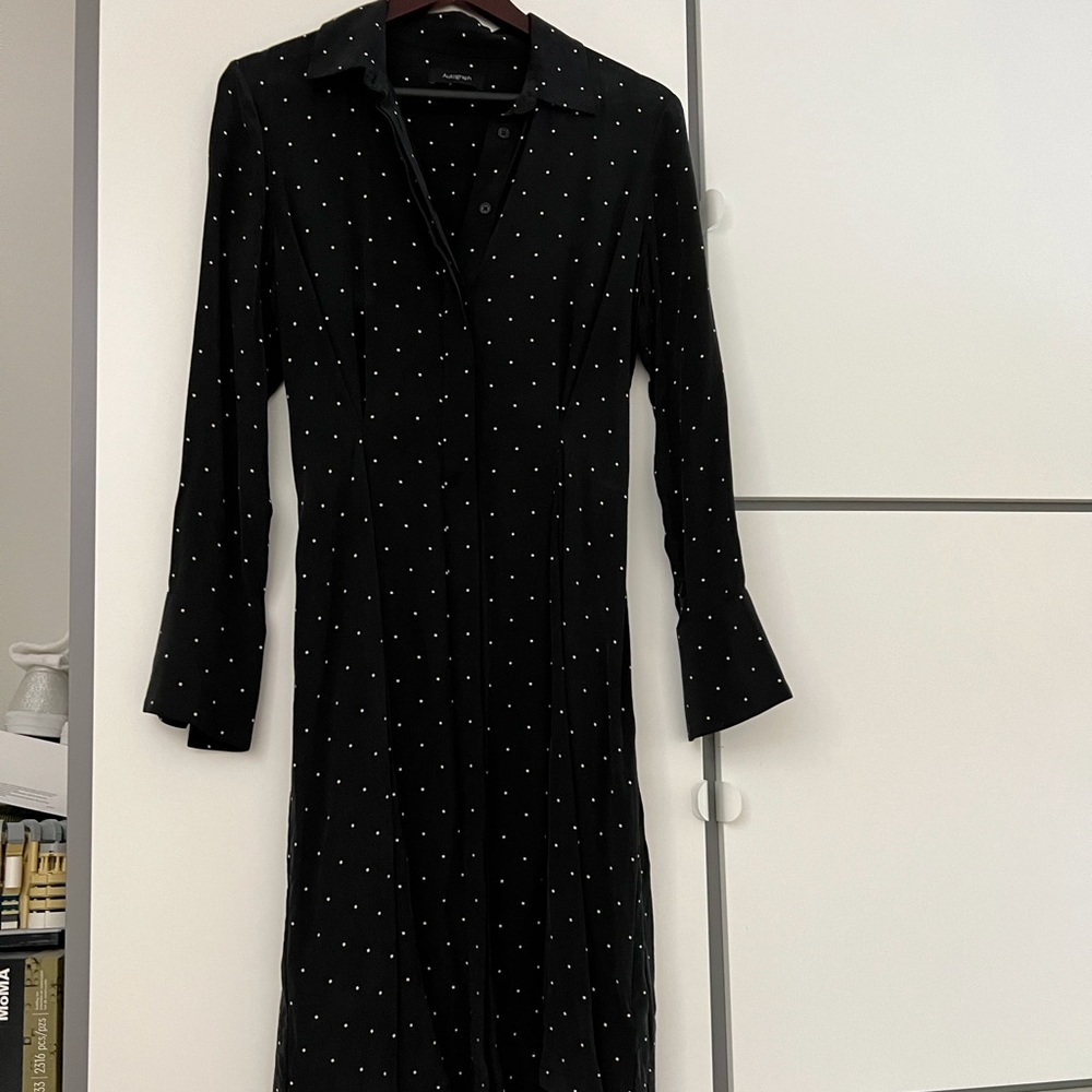 Beautiful Silk Marks And Spencer Autograph Dress, Nav… Gem